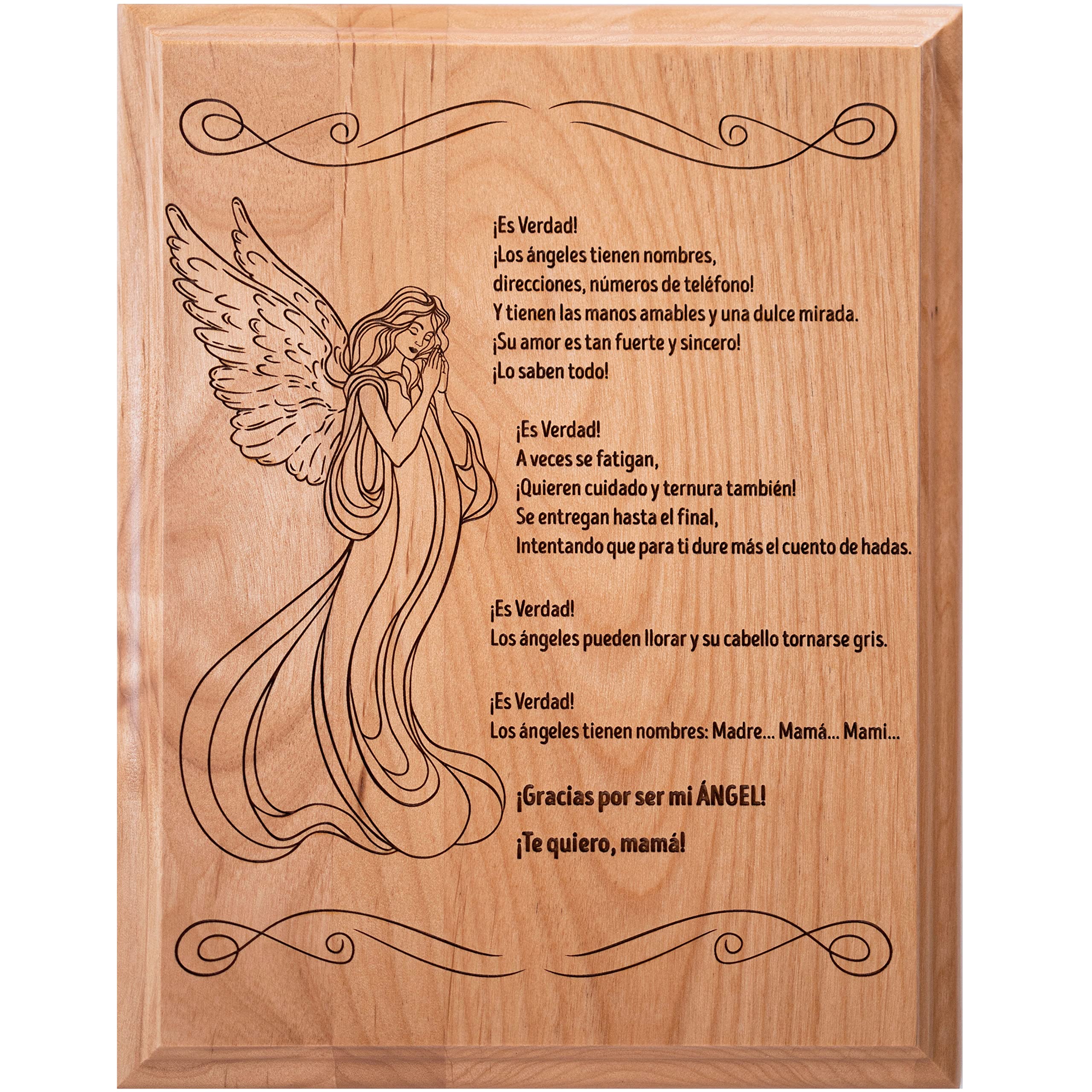 Regalos Para Madre for Mothers Day - Madre Gifts - Spanish Gift from Daughter and Son - Spanish Poema sentimental para mam   7x9