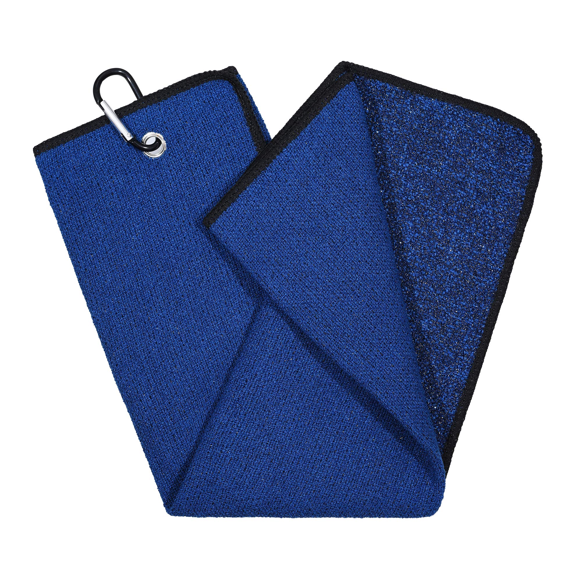 Mile High Life  Tri-fold Microfiber Golf Towel  Innovative Dual Side Design w/Dirt Scrub Side and Soft Cleaning Side  Light Weig
