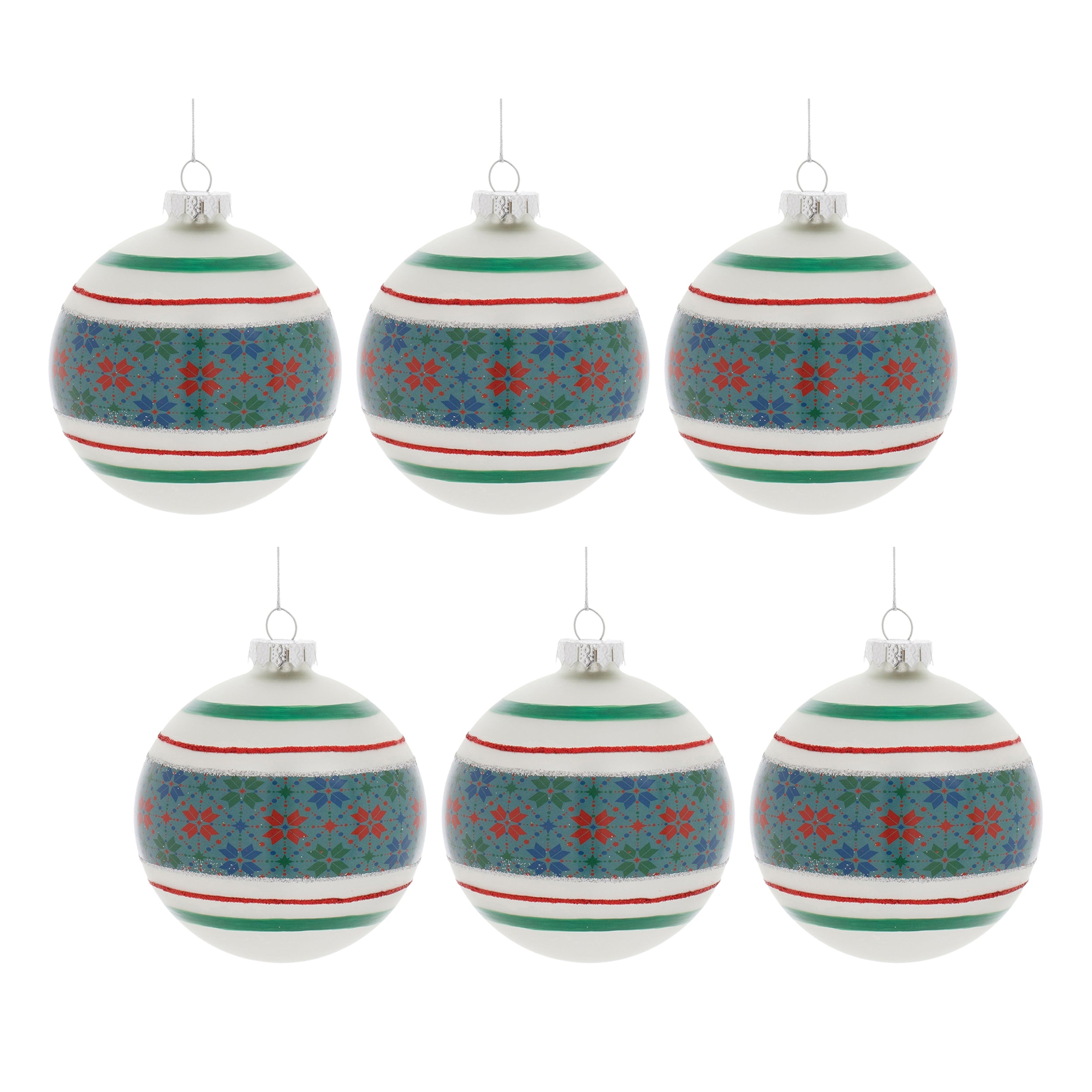 Melrose Ball Ornament, Christmas, 4”D, Glass