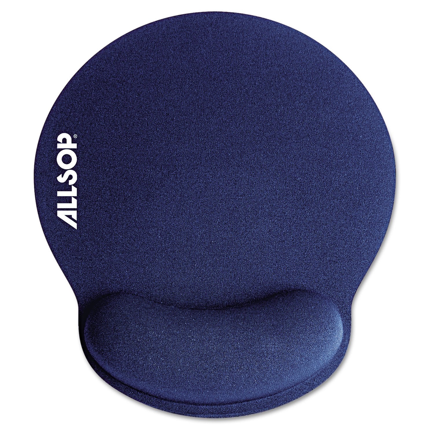Allsop Mousepad Pro Memory Foam Mouse Pad With Wrist Rest, 9 X 10, Blue