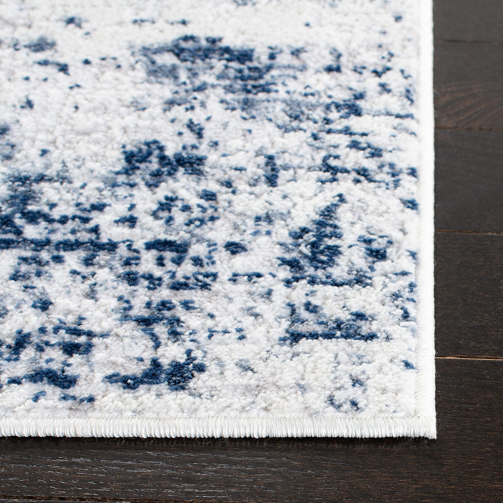 Safavieh Amelia Collection Runner Rug - 2'2'' X 10', Ivory & Navy, Modern Abstract Design, Non-Shedding & Easy Care, Ideal For H
