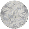 Addison Rugs Indoor/Outdoor Accord Aac32 Gray Washable 8' X 8' Indoor Outdoor Round Rug, Easy Clean, Machine Washable, Non Shedding, Bedroom, Living Room, Dining Room, Kitchen, Patio Rug