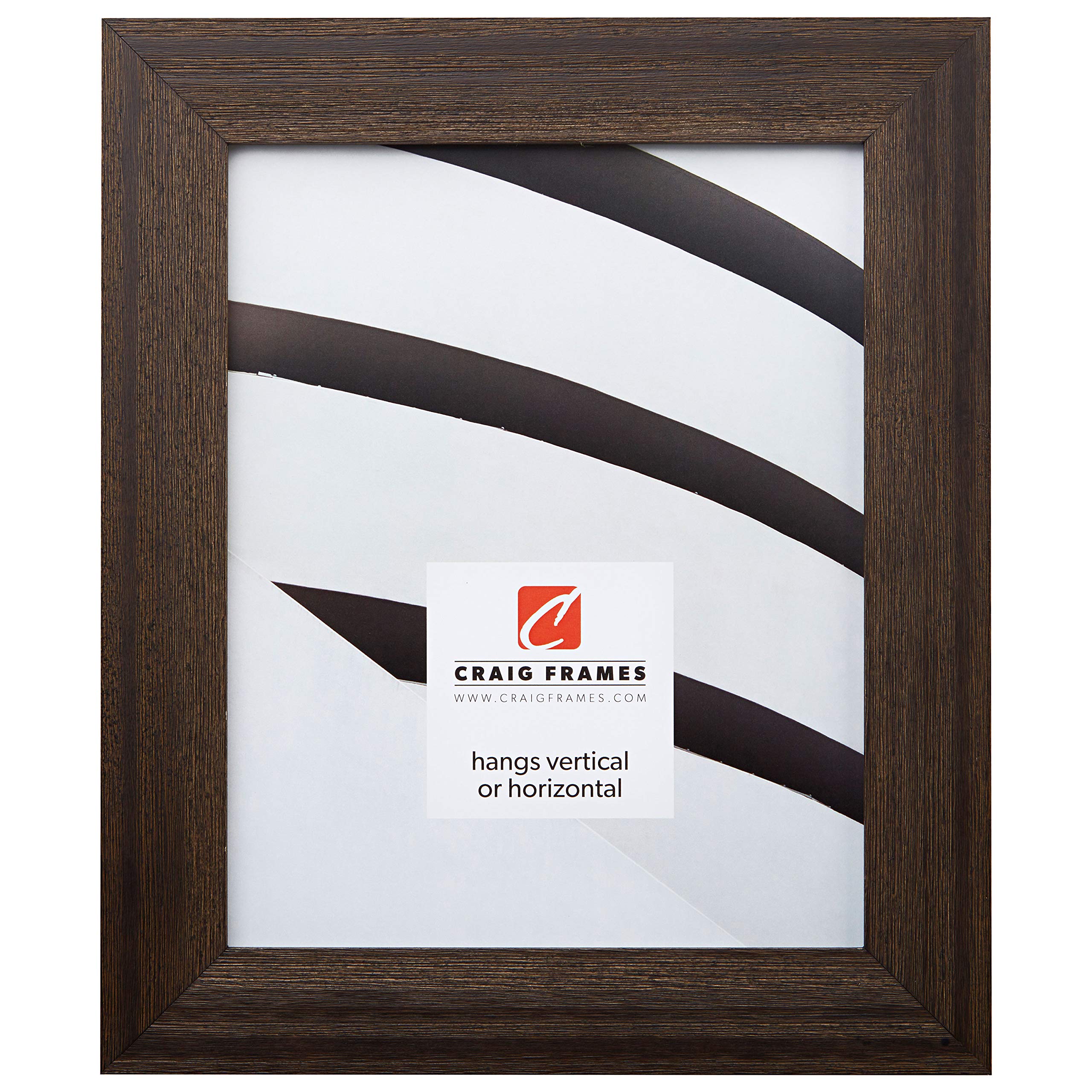 Craig Frames 1.5DRIFTWOODBK 20x24 Picture/Poster Frame, Wood Grain Finish, 1-1/2-Inch Wide, Distressed Black