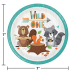 Creative Converting Wild One Woodland Dessert Plates, 8 Ct, Multicolor, 7''''''