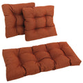 Blazing Needles Indoor/Outdoor Tufted Settee Cushion Set, Cinnamon 3 Count