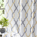 Ugoutry Yellow Grey Moroccan Full Blackout Curtains 95 Inch Length, Thermal Insulated Grommet Window Treatments For Living Room,