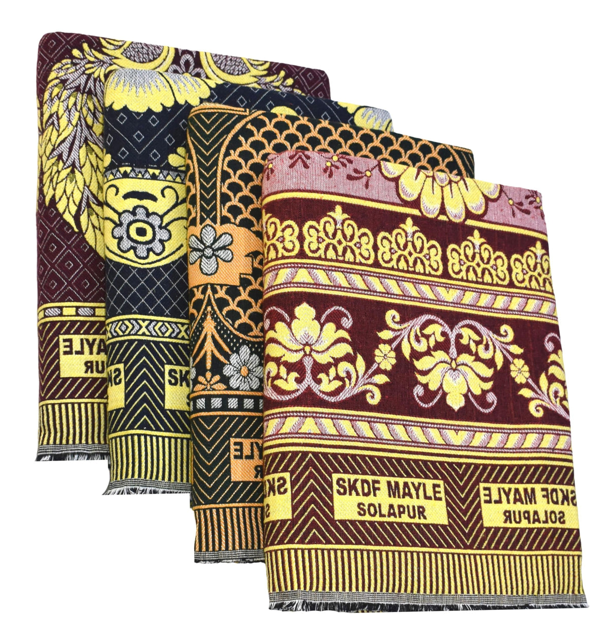 TUNI MANI Solapur Chaddar Cotton Bedsheet/Blanket | Multicolour Floral Design | Size : 60 X 90inches (5 x 7.5 Feet) | Queen 