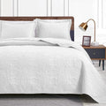 Love'S Cabin Quilts For Queen Bed White Bedspreads - Soft Bed Summer Quilt Lightweight Microfiber Bedspread- Modern Style Coin P