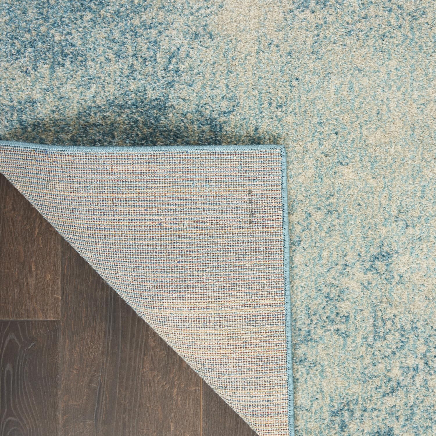 Nourison Passion Navy/Light Blue 2'2'' X 7'6'' Area--Rug, Modern, Abstract, Easy--Cleaning, Non Shedding, Bed Room, Living Room,