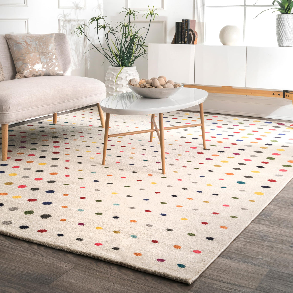 nuLOOM Dorie Polka Dot Area Rug, 3 x 5, Multi Color, Rectangular, 0.45 Thick