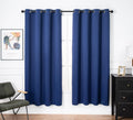 Pi Blackout Curtains 84 Inches Length,Grommet Doorway Privacy Thermal Insulated Room Darkening Light Blocking Vertical Curtains For Living Room/Bedroom/Sliding Door/Patio 1 Panel (Navy,W52Xl84)
