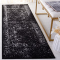 Safavieh Adirondack Collection Runner Rug - 26 x 8, Black & Ivory, Oriental Distressed Design, Non-Shedding & Easy Care, Ideal