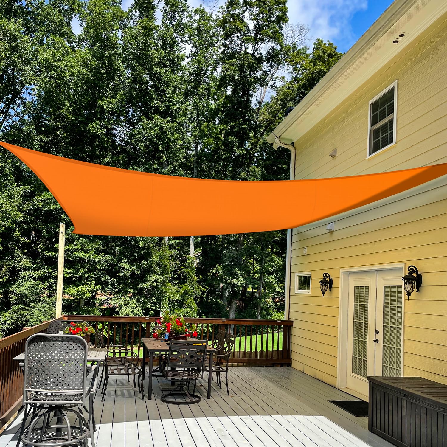 Tang Sunshdes Depot 13' X 18' Sun Shade Sail Rectangle Canopy Shade Cover Uv Block For Backyard Pergola Porch Deck Garden Patio