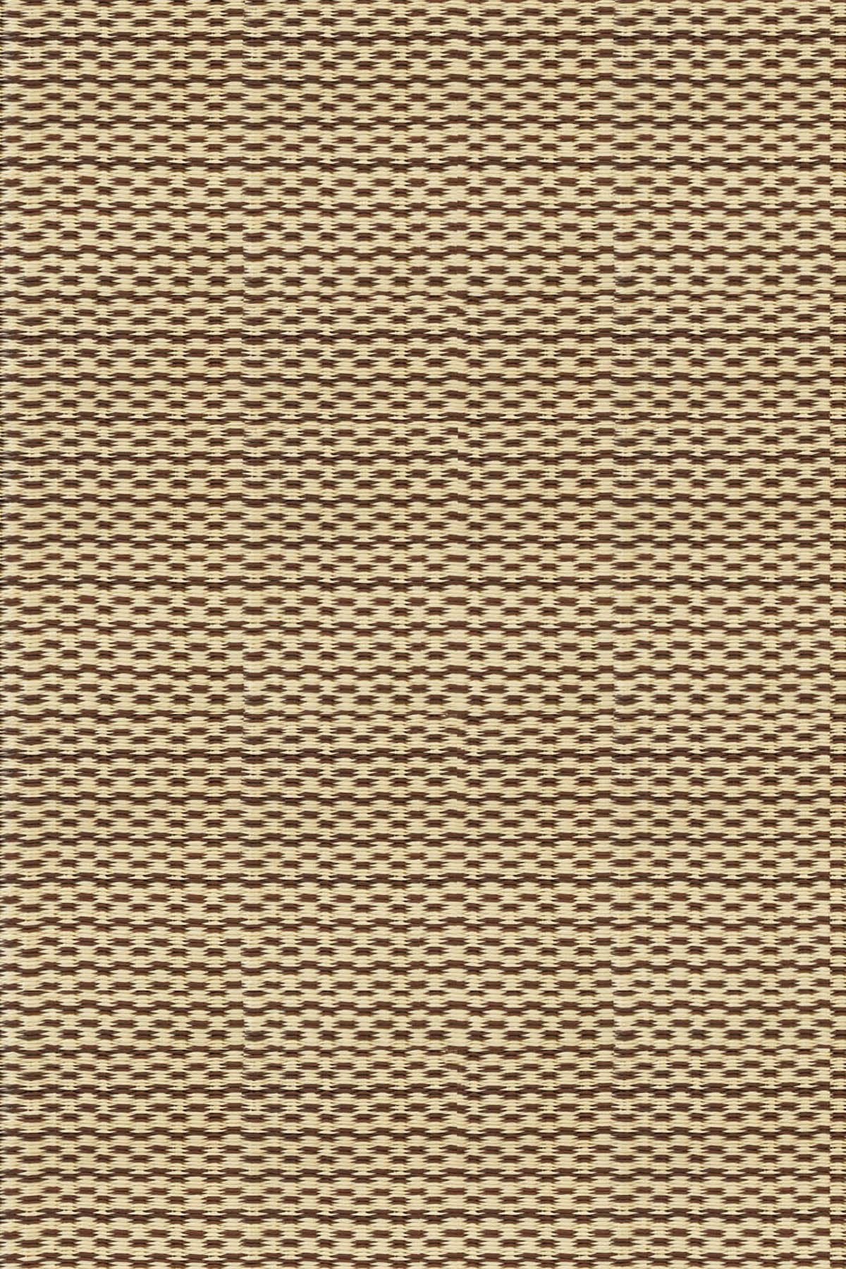 Mad Mats Geometric Outdoor Rug, Reversible Plastic Mat (6' X 9', Basic - Cream/Brown)