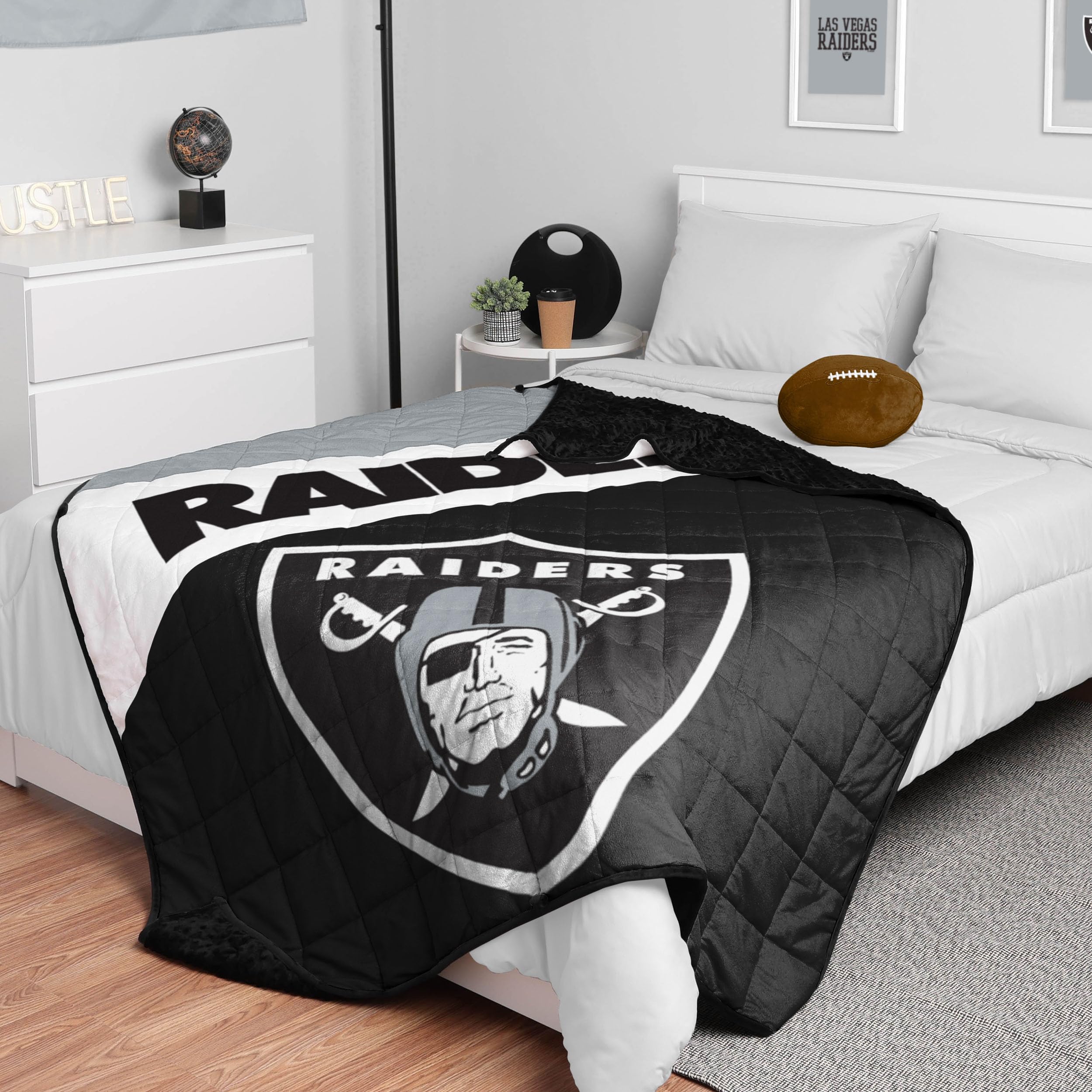 FOCO Las Vegas Raiders NFL Team Color Wordmark Weighted Blanket