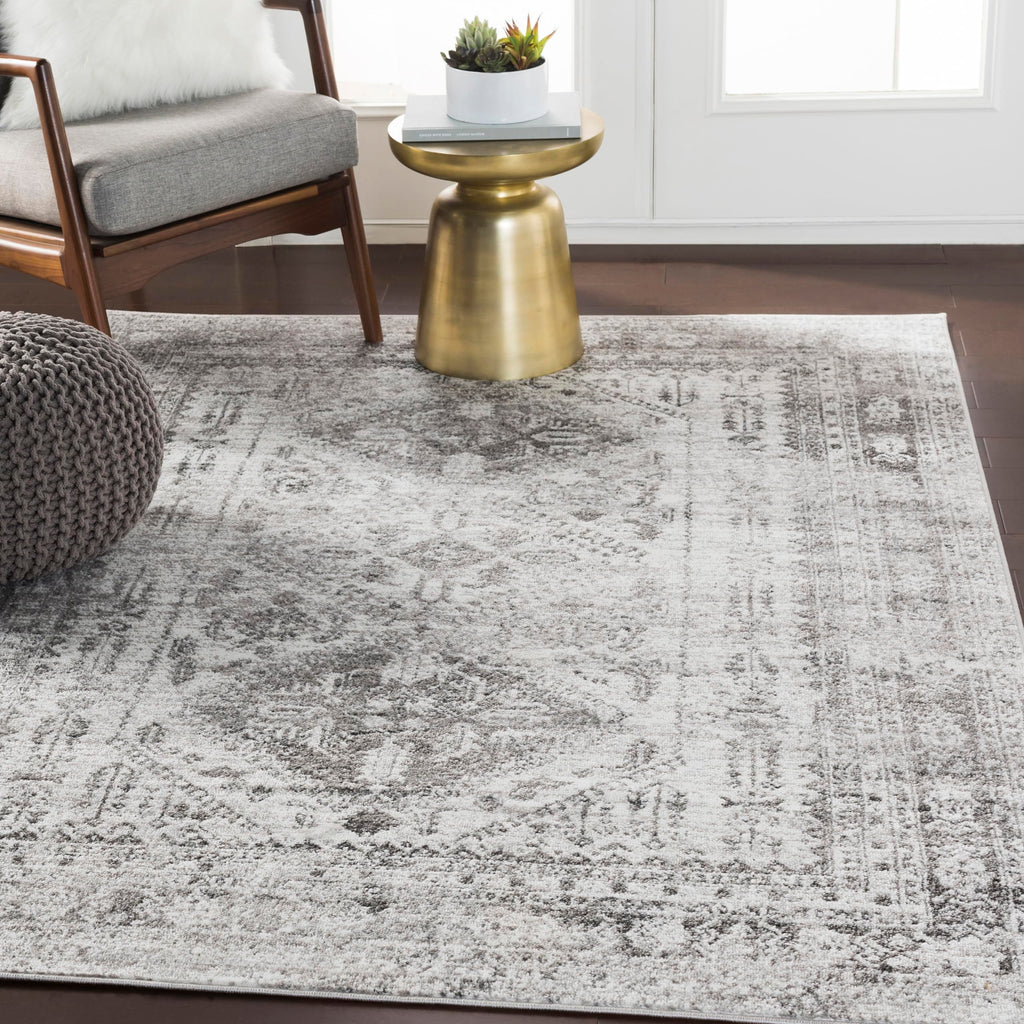 Livabliss Desta Vintage Oriental Area Rug,5'3'' x 7'3'',Charcoal