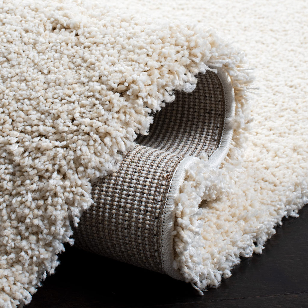 Safavieh Milan Shag Collection Area Rug - 11' Square, Ivory, Solid Design, Non-Shedding & Easy Care, 2-Inch Thick Ideal For High