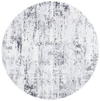 Safavieh Amelia Collection Area Rug - 10' Round, Ivory & Grey, Modern Abstract Design, Non-Shedding & Easy Care, Ideal For High