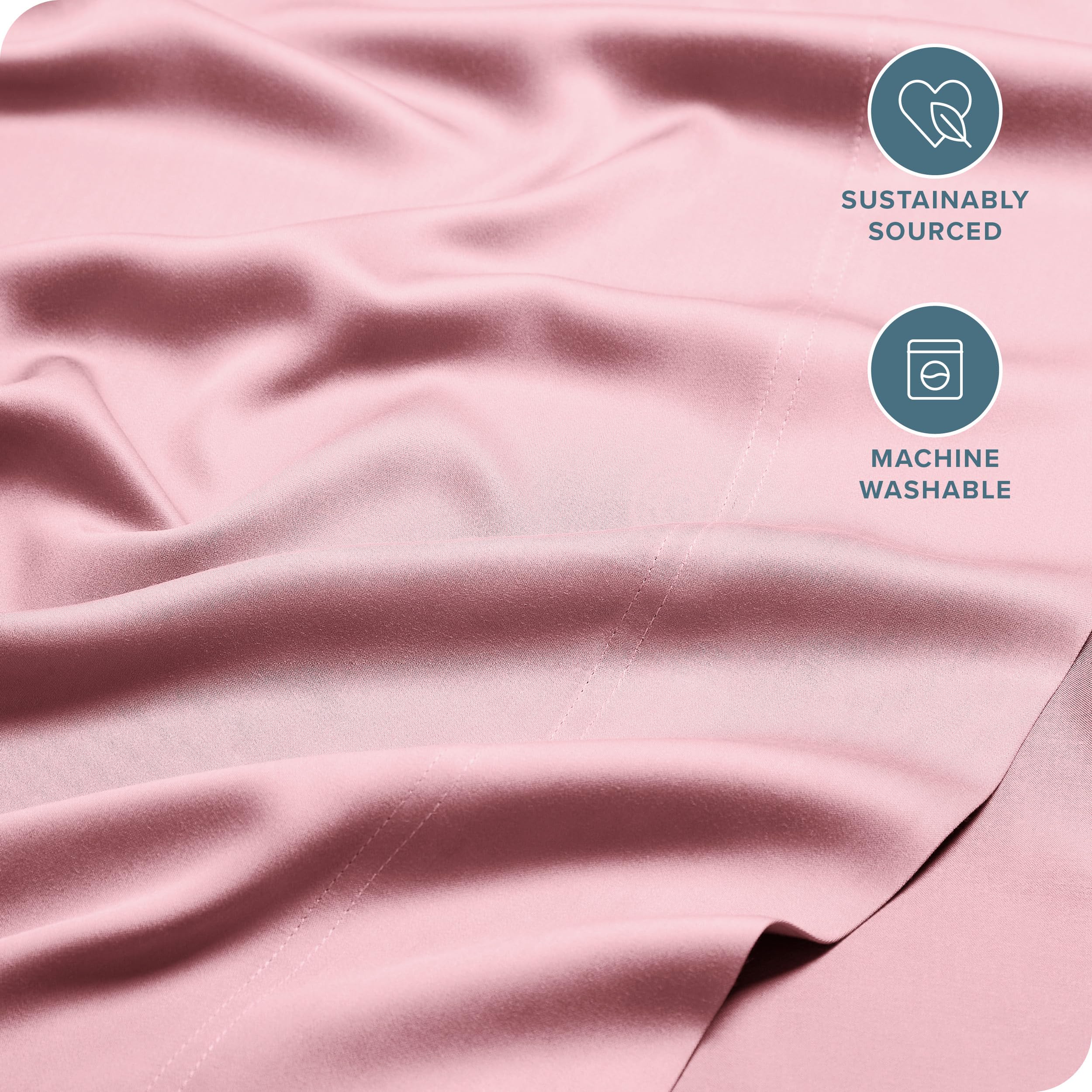 Bare Home 100% Rayon Made From Bamboo Split Head Flex King Sheet Set - 4 Piece Bedding Set - Deep Pockets - Breathable - Easy Fi
