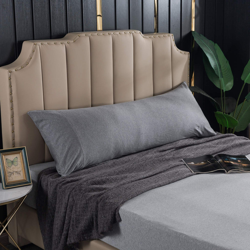 Household 100% Jersey Cotton Pillowcase 20   X54   -Light Weight, Comfortable, Super Soft Pillow Case With Envelope Closure Extr