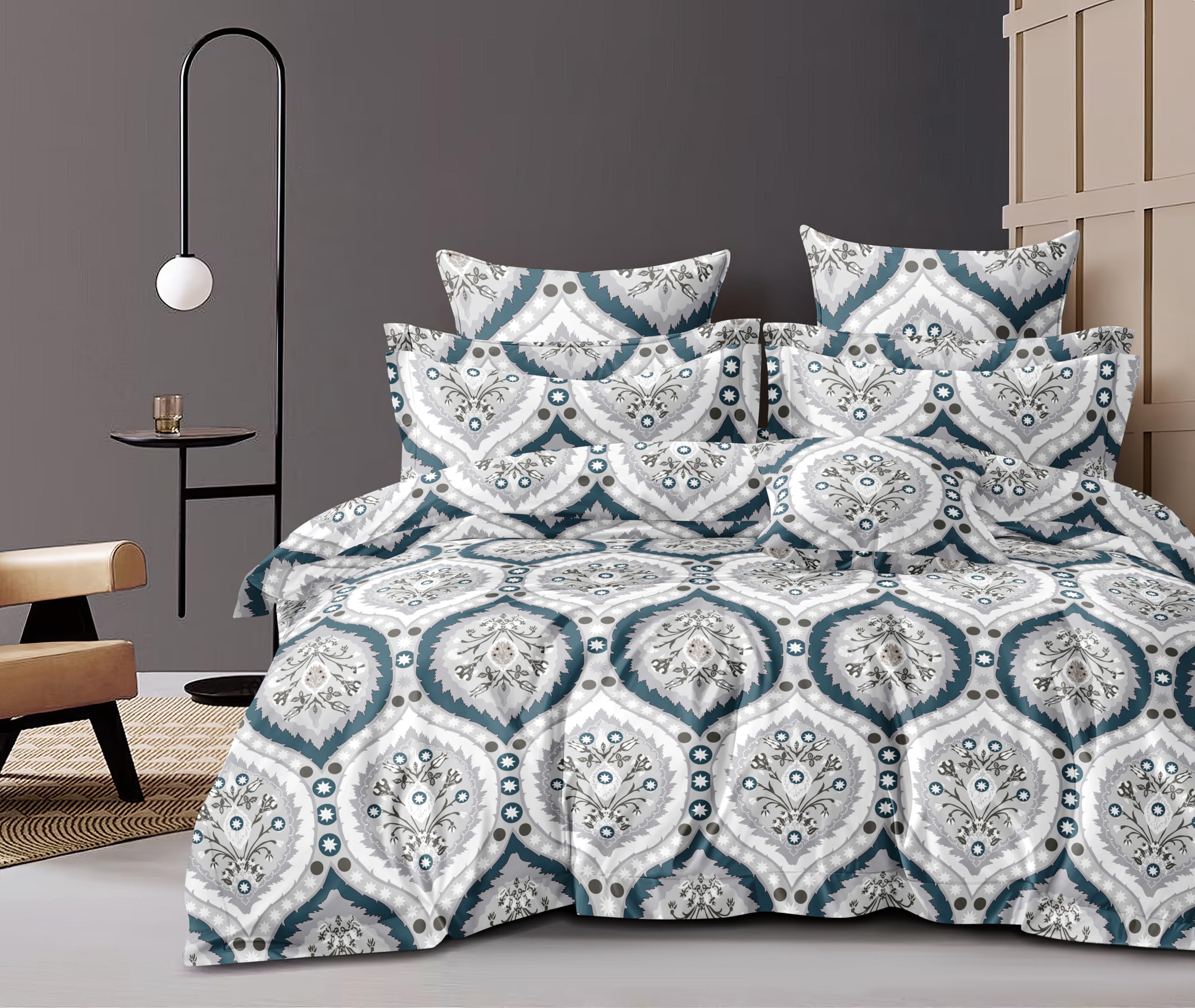 The Home Style Super Soft Glace Cotton King Size Double Bed Ac Comforter Ii Blanket Ii Duvet For Aii Seasons/Weathers, 350Tc Pac