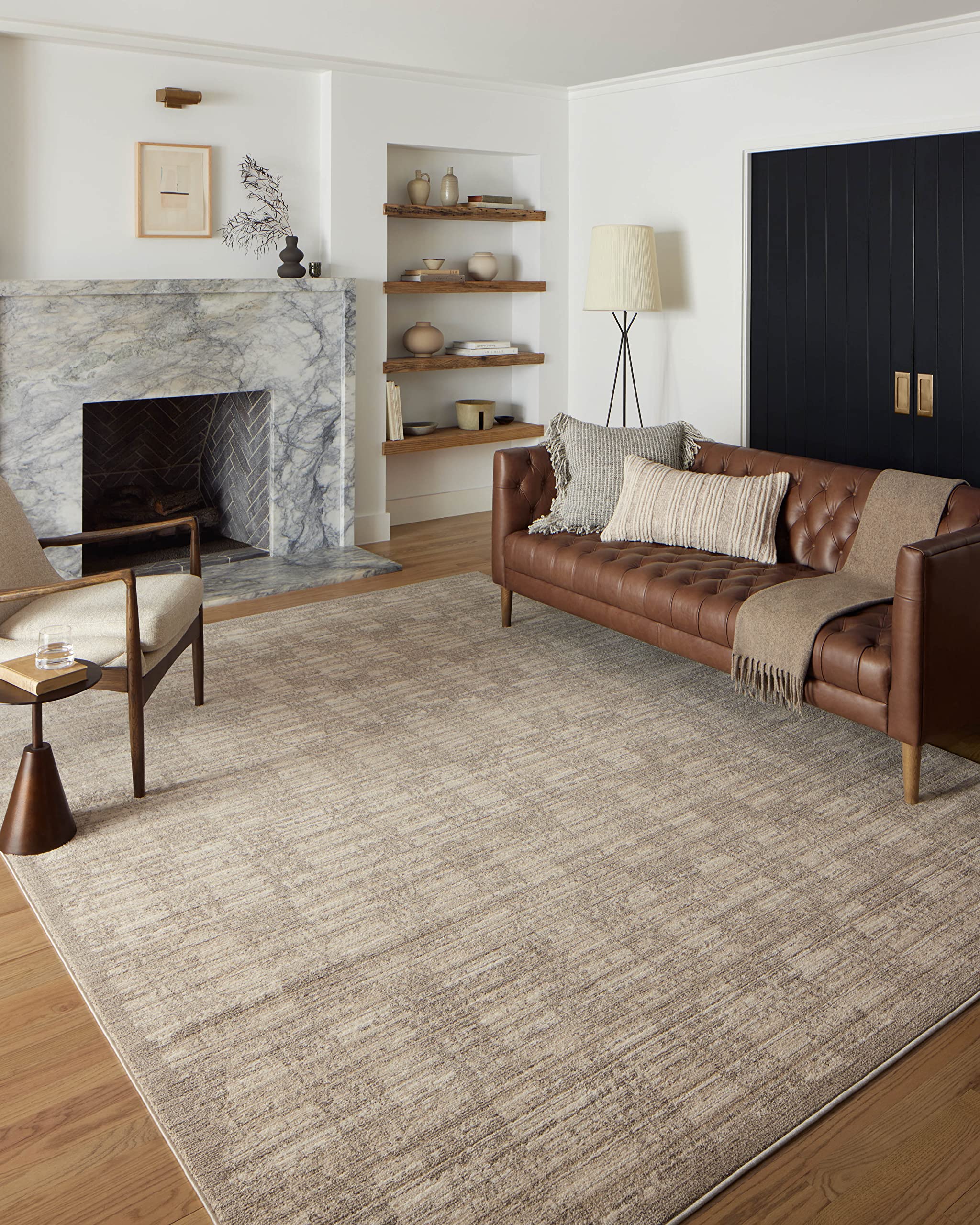 Loloi II Darby Collection DAR-07 Pebble/Sand 2-7 x 12-0 Runner Rug