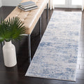 SAFAVIEH Amelia Collection Runner Rug - 2'2'' x 12', Ivory & Blue, Modern Abstract Design, Non-Shedding & Easy Care, Ideal for H
