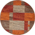 Unique Loom Autumn Collection Area Rug - Providence (3' 3'' Round, Multi/ Beige)