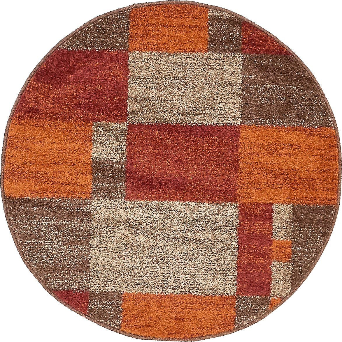 Unique Loom Autumn Collection Area Rug - Providence (3' 3'' Round, Multi/ Beige)