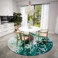Addison Rugs Karina Akc40 Green 8' X 8' Indoor Outdoor Round Rug, Easy Clean, Machine Washable, Non Shedding, Bedroom, Entry, Living Room, Dining Room, Kitchen, Patio Rug