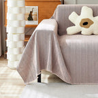 Handontime Soild Couch Covers For Dogs Pink-Purple Sofa Covers Boho Cover For Sofa 3 Seats Chenille Sofa Throw Cover Mauve Sofa Covers For 3 Cushion Couch Tassel Sofa Cover, 91' X134'