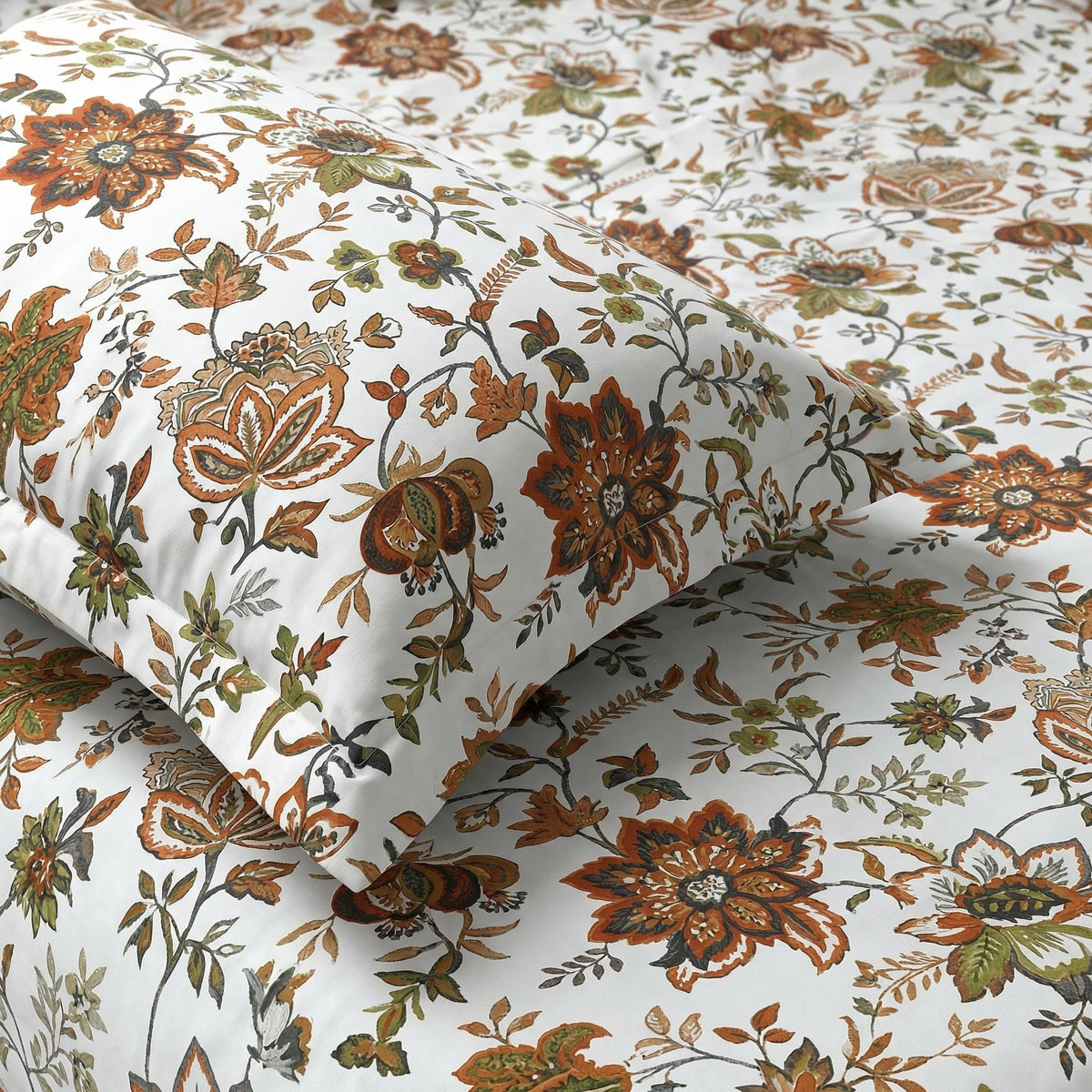 Mafatlal Saanjh 144 TC Cotton Double Bedsheet 90x100 Inch | Stylish Printed Cotton Bedsheet for Home | Soft & Durable | 2 Pillow