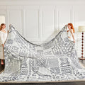 Serenhom Soft Cozy 120x120 Inches Seamless Oversized King Fleece Blanket, Giant 10'x10' California King Blanket Extra Large Flan