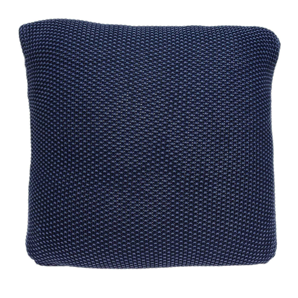 HomeRoots 100% Cotton Parkland Collection Manni Transitional Blue Pillow Cover with Poly Insert