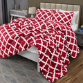 Utopia Bedding King Comforter Set Red, Printed Comforters King Size, 3 Piece Lightweight All Season Down Alternative Bedding Set