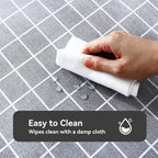 Romanstile Rectangle Plastic Tablecloth, 100% Waterproof Oil-Proof Checkered Pvc Table Cloths, Heavy Duty Vinyl Table Covers For Dining, Camping, Picnic, Outdoor - 54 X 78 Inch, Grey