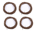 YYCRAFT 4 Pcs Wooden Grapevine Wreath, 4 Inch