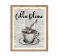 Poster Master Dictionary Art Poster - Coffee Please Print - Cafe Art - Gift for Men, Women, Coffee Lovers & Barista - Funny Deco