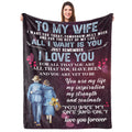 Ufooro To My Wife Throw Blanket Gifts, Wife Birthday Gift Ideas, Wedding Anniversary Romantic Gifts For Her, Wife Throw Blanket