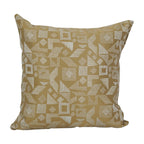 Blazing Needles Square Polyester Jacquard Throw Pillow, 17", Nina Camel