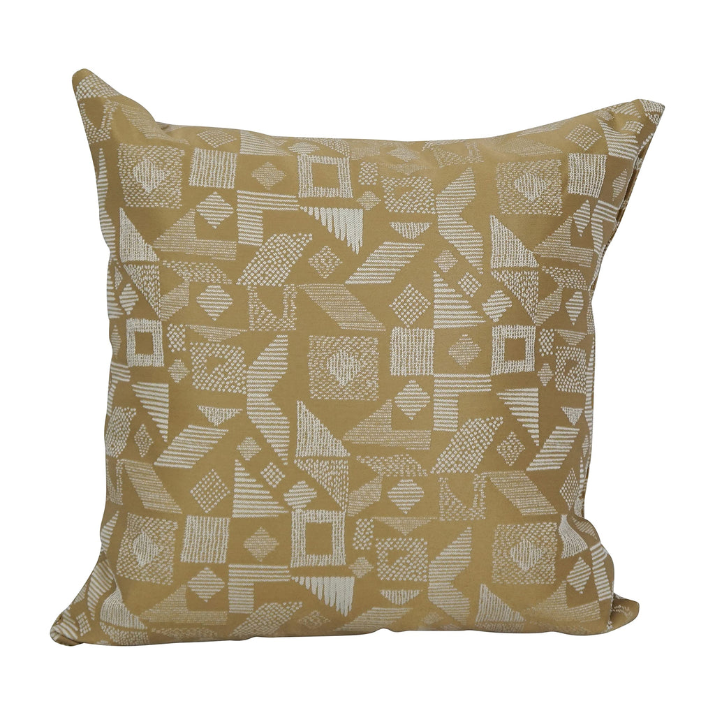 Blazing Needles Square Polyester Jacquard Throw Pillows, 17", Nina Camel 4 Count