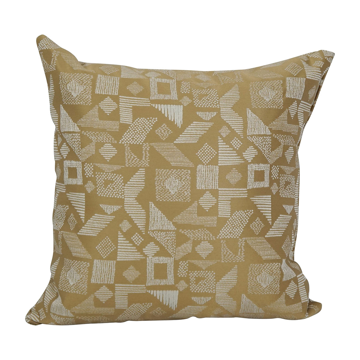 Blazing Needles Square Polyester Jacquard Throw Pillows, 17", Nina Camel 4 Count