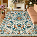 Moynesa Boho Bird 9x12 Area Rug Washable 9x12 Rug for Living Room, Large Floral Bedroom Rug Low-Pile Soft Animal Playroom Rug, J
