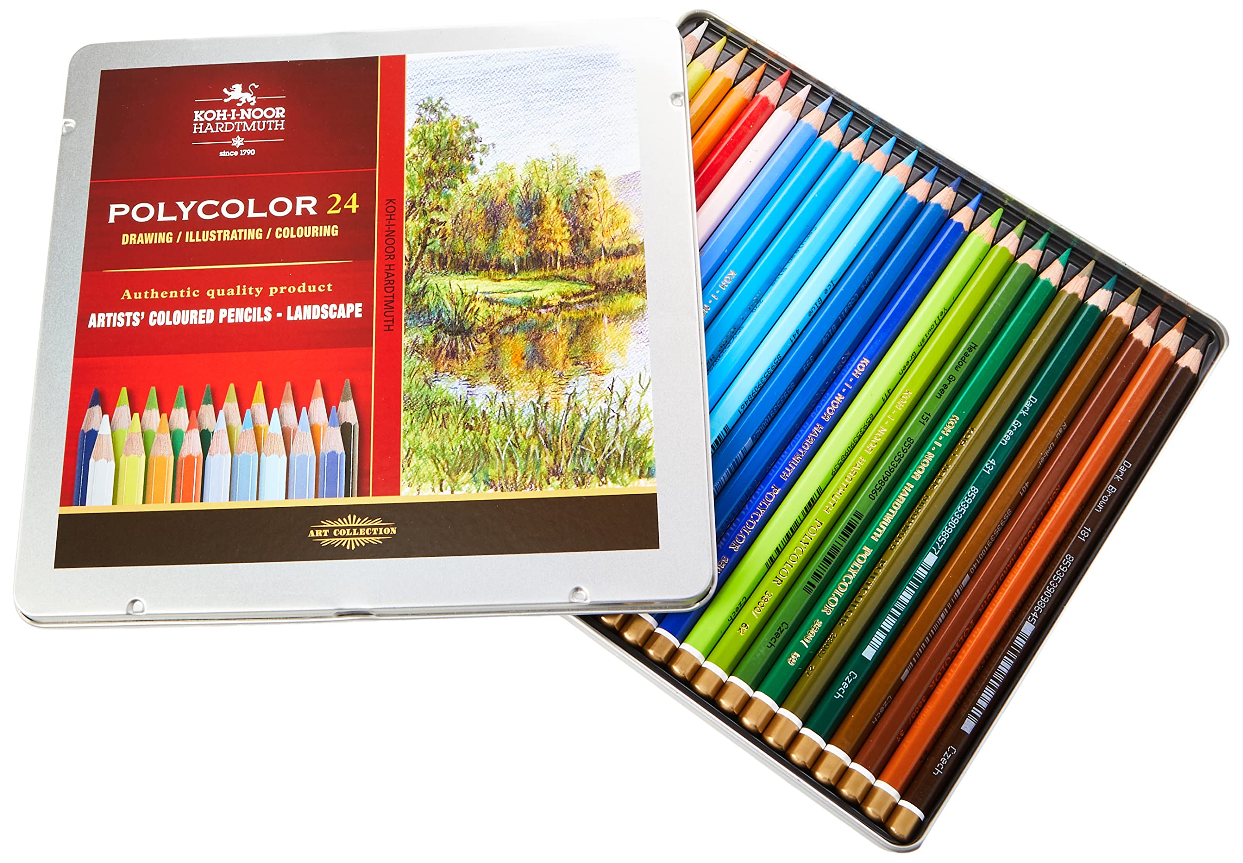 Koh-I-Noor Polycolor Landscape Artist'S Coloured Pencils (Set Of 24)