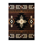 Flash Furniture Mohave Traditional Southwestern Style Area Rug - Rustic Chocolate Accent Rug - 8' X 10' - Olefin Fibers With Jute Backing