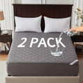 2 Pack Waterproof Mattress Protector, Queen Size Mattress Pad Noiseless With Deep Pocket 6'-18' Depth, Soft Breathable Dirt-Pr