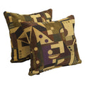 Blazing Needles Jacquard Chenille Throw Pillow, 17", Tate Grape 2 Count