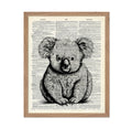 Poster Master Dictionary Art Poster - Koala Bear Print - Koala Art - Minimal Art - Gift for Men, Women & Animal Lover - Decor fo