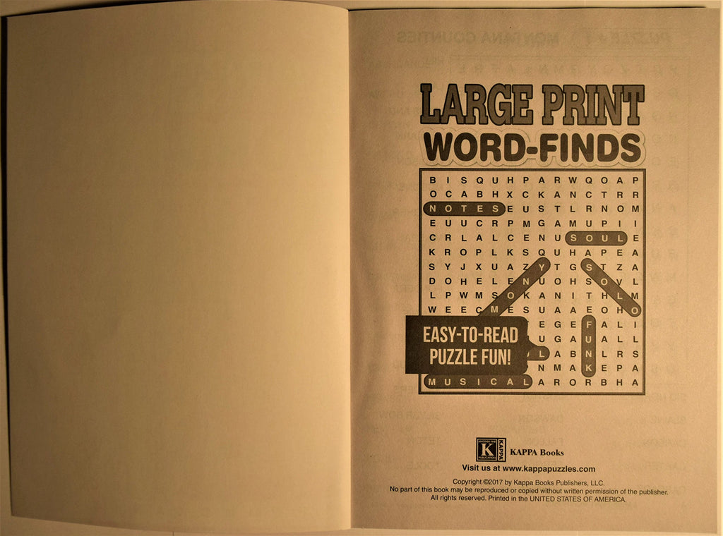 Kappa Publication 3842 Large Print Word-Finds Assorted Volumes, Multi