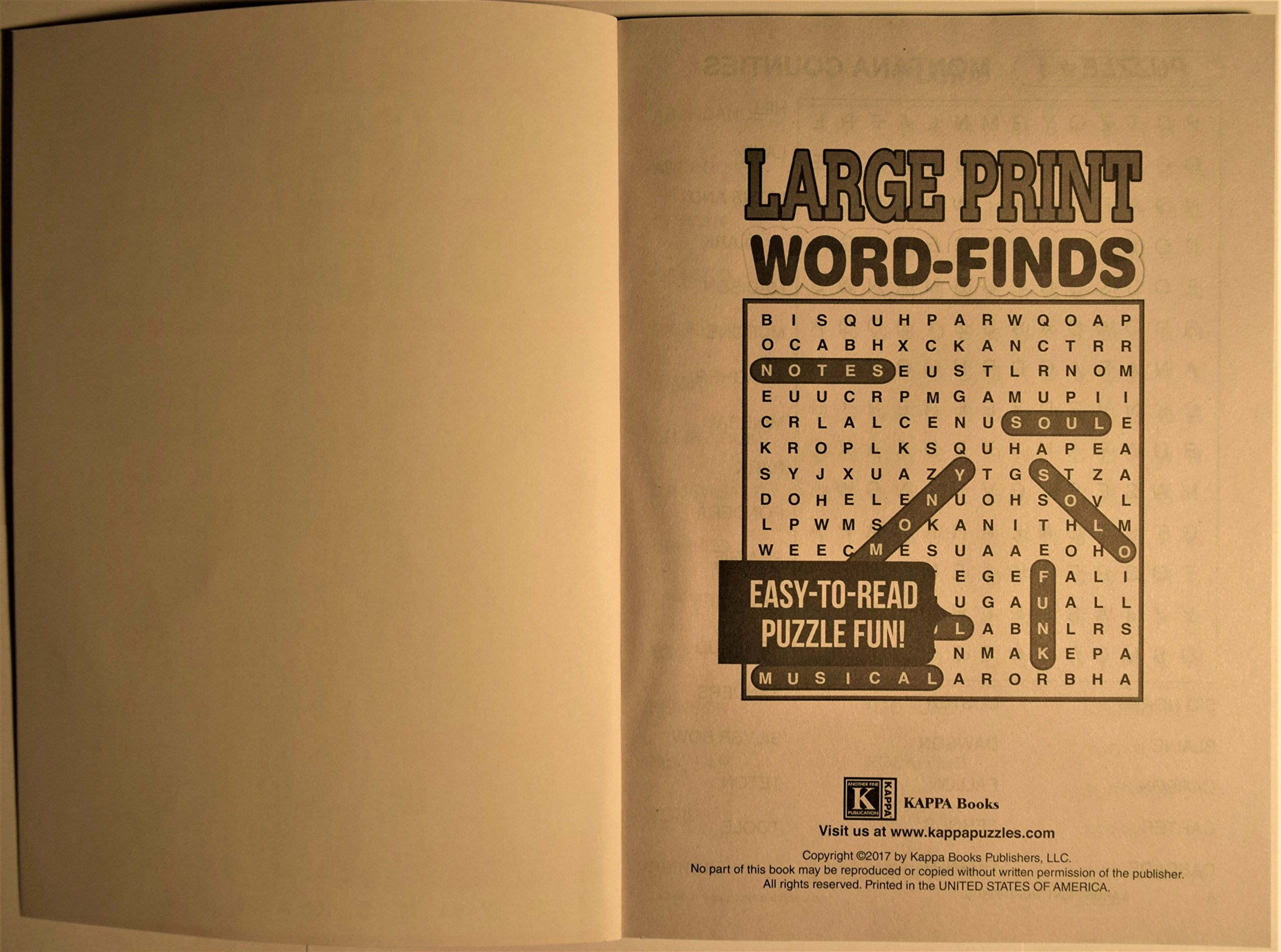 Kappa Publication 3842 Large Print Word-Finds Assorted Volumes, Multi